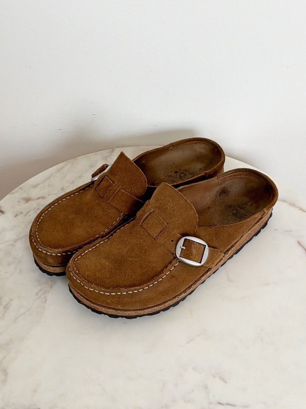 Birkenstock Women's Buckley Clog Tea Suede Size 39 EU 8 US - Picture 4 of 9
